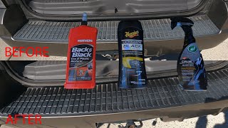 Testing different plastic restore products (Mothers, Meguiars, Turtle Wax)