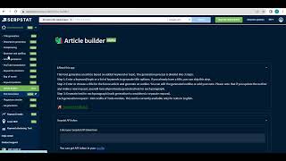 Article Builder | Serpstat Tutorial