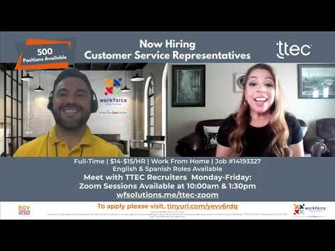 TTEC Now Hiring 500 Work From Home Customer Service Representatives!