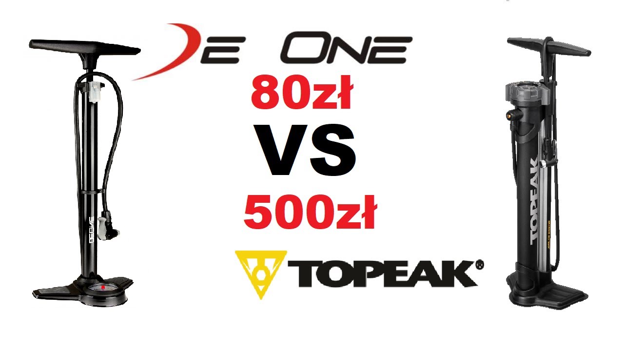 Pompka rowerowa za 80z vs za 500z  De One vs Topeak Joe Blow Booster