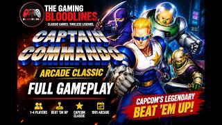 Captain Commando (1991) Arcade Full Gameplay | 4 Players Beat 'Em Up Classic | Mr. PureSoul YT