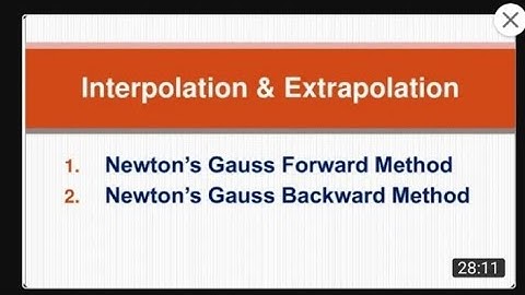 Gauss forwards Gauss Backwards interpolation Extrapolation Method Statistics Statistical Methods