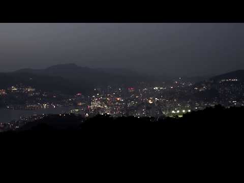 唐八景（童歌入）の夕暮れと長崎市街の黄昏夜景　2018 12 05