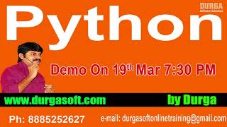 PYTHON Online Training in DURGASOFT
