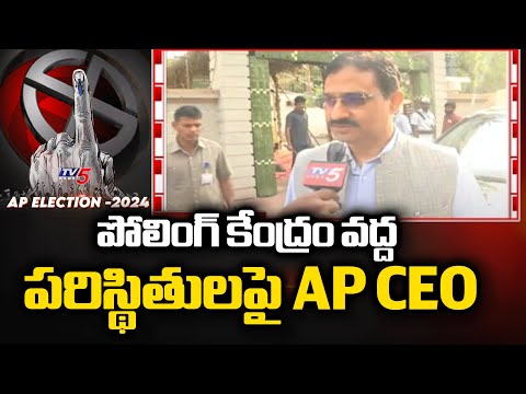 పోలింగ్ కేంద్రం వద్ద పరిస్థితులపై AP CEO Mukesh Kumar Meena Face To Face Over Election Polling | TV5 - TV5NEWS