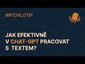 Jak v ChatGPT efektivně pracovat s generovaným textem? Funkce pracovní plocha (canvas) #rychlotip
