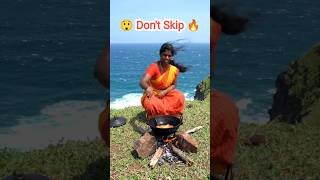 Cliff Side Chicken Fry 🌊🔥 Nature Cooking India #Shorts