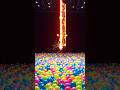 Dropping a Giant Heated Blade into Ten Thousand Neon Paint Balloons