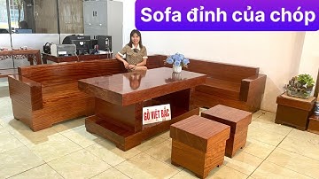 BÀN GHẾ SOFA NGUYÊN KHỐI GỖ CẨM HỒNG CHỌN GỖ SIÊU ĐẸP | BGNK3007