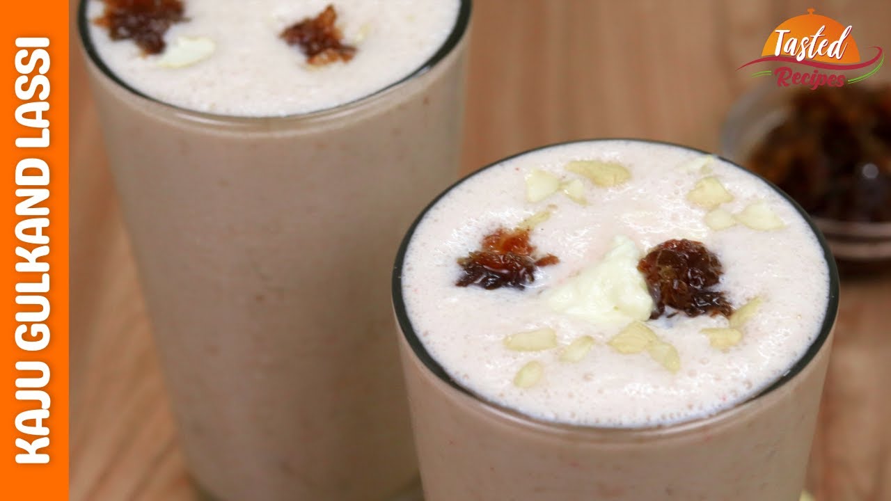 Kaju Gulkand Lassi Recipe | Tasted Recipes