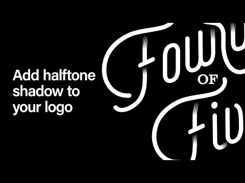 Add cool halftone shadows to your script logo in Illustrator