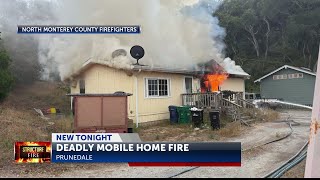 One person dead in Prunedale mobile home fire on Monday