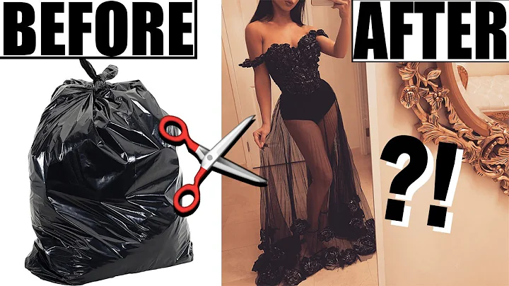 MAKING A DRESS OUT OF TRASH BAGS!