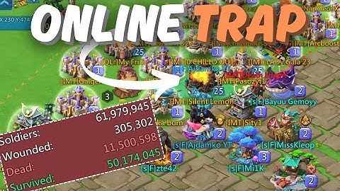 Lords Mobile - Migration Day!! Crazy rally hits. 800M might Rally Trap with 62m troops??!