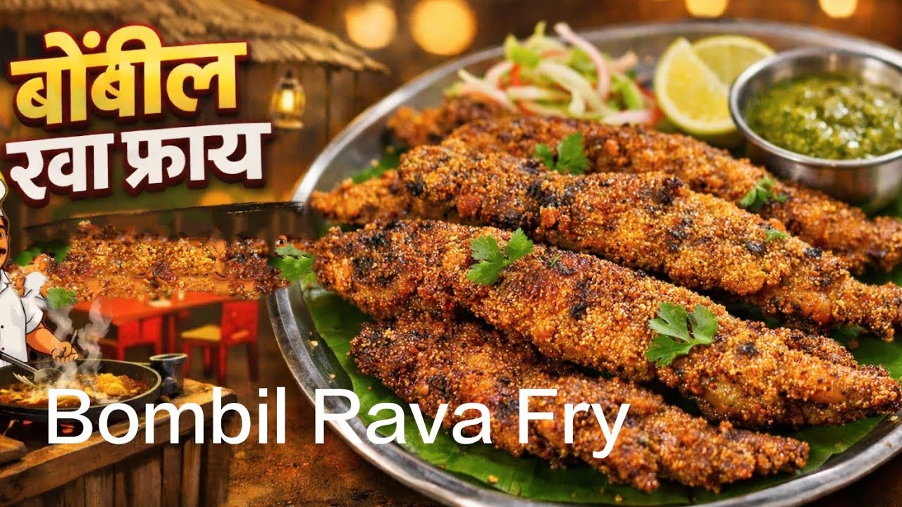 🔥 खुसखुशीत बोंबील रवा फ्राय | बोंबील तवा फ्राय रेसिपी |🔥 Crispy Bombil Rava Fry | Bombil Fry Recipe