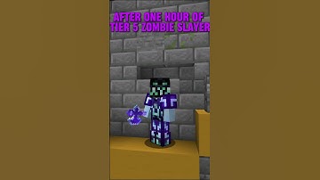 I did 1 HOUR of Zombie Slayer and This is What Happened!!! #skyblock #minecraft  #hypixel #fyp