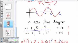 Finding the harmonic coefficients for the square wave