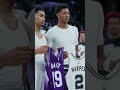 Ace π€ Dylan jersey swap after #spurs #jazz