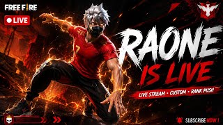 🔴 FREE FIRE LIVE REDEEM CODE GIVEAWAY || RANKED PUSH WITH TEAM CODE #freefire #giveaway