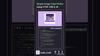 Build an Image Color Picker with HTML CSS &amp; JS 🎨