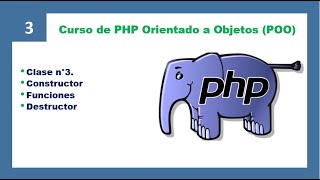 CURSO PHP 🐘 POO - CLASE 3 - CONSTRUCTOR, FUNCIONES