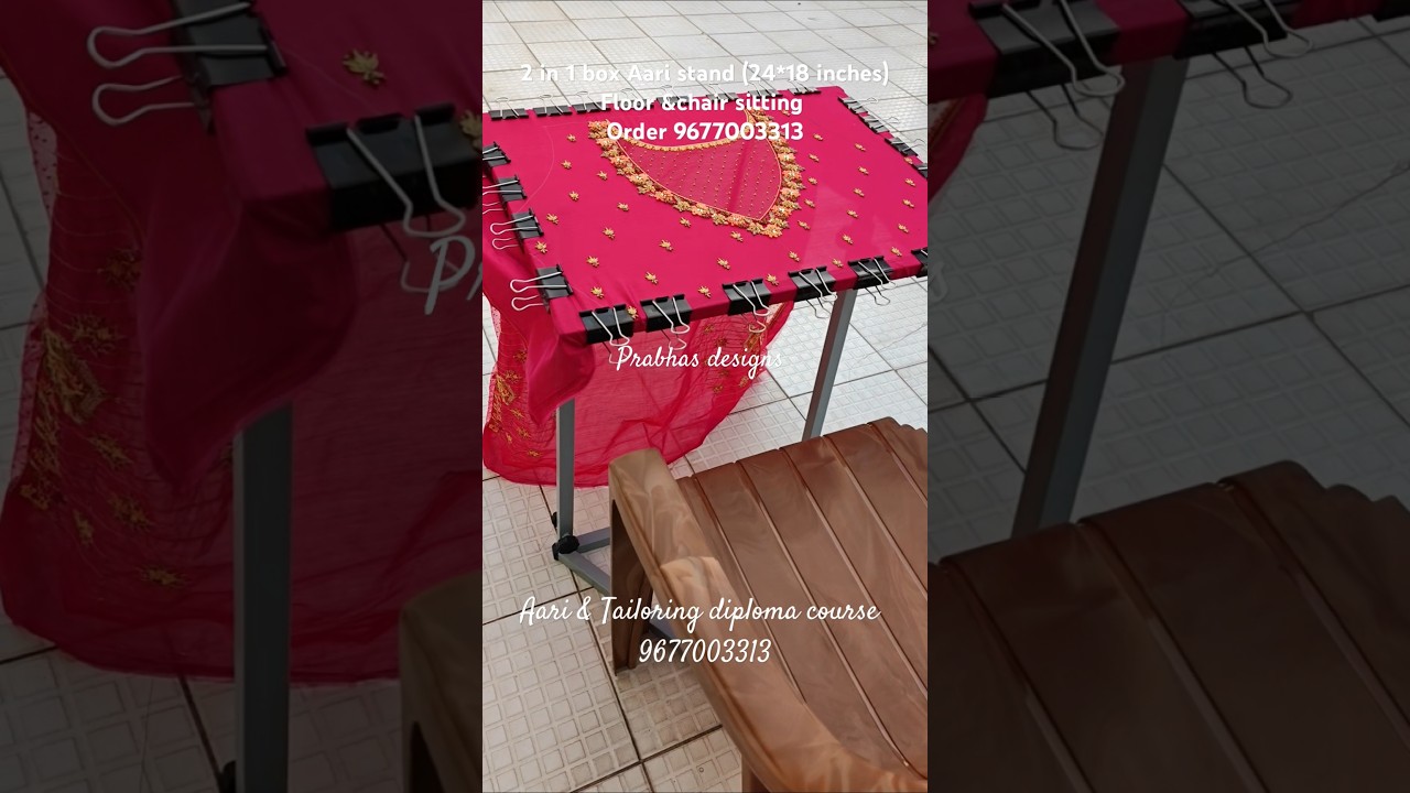New 2 in 1 Box Aari stand (24*18 inches) floor & chair sitting Aari stand order 9677003313