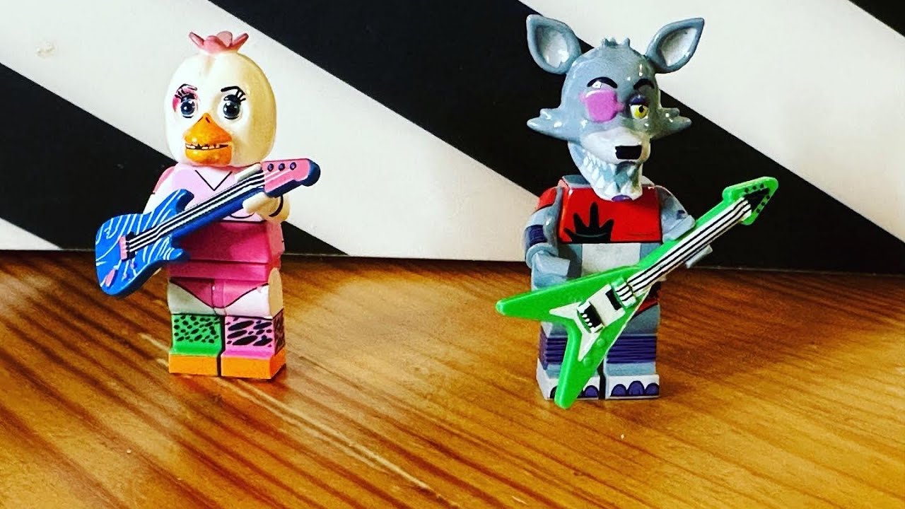 Review of Five Nights of Freddy’s Lego Custom figures with Glamrock ...