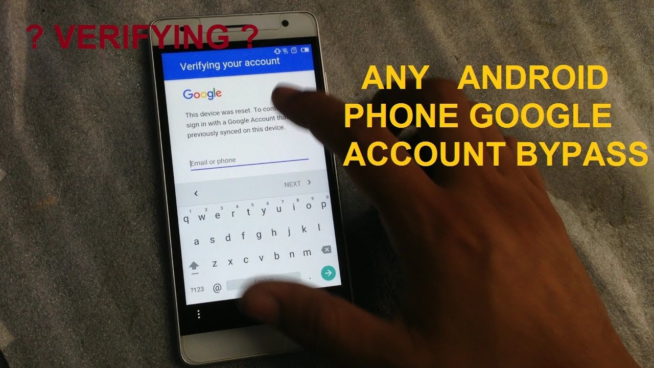  A person is holding a phone and unlocking it using a Google account.