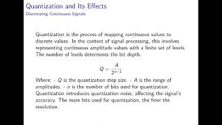 Module 2: Sampling and Quantization
