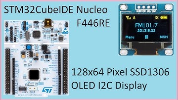 90. STM32CubeIDE OLED Display. I2C SSD1306 with STM32F446RE