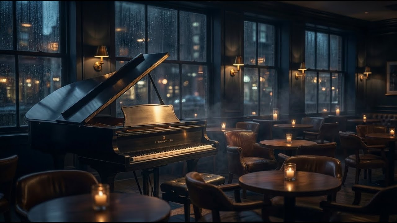 夜の作業用BGM　スロージャズピアノ　落ち着いた雰囲気のカフェ、バーをイメージ　リラックスできる