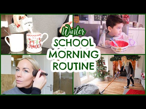 SCHOOL MORNING ROUTINE w/ 3 KIDS IN OUR NEW HOUSE  |  WINTER MORNING ROUTINE  Emily Norris