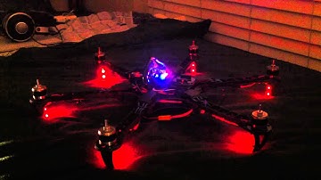 Xaircraft Hexacopter Multiwii Crius Red Lighting Effects
