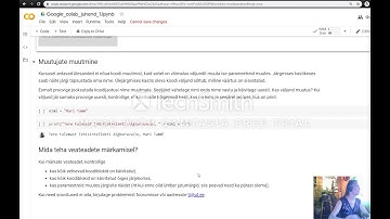 Google Colabi kasutamise videojuhised.TÜ ATI Tehisintellekti algkursus (LTAT.TK.013)