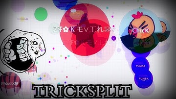 Agar.io TRICKSPLIT MOMENTS (Compilation)