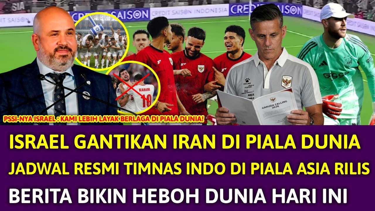 🔴 SEMUANYA DIBUAT KAGET !! ISRAEL GANTIKAN IRAN DI PIALA DUNIA 2026 ~GENDERANG PERANG TIMNAS DITABUH