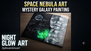 Mystic Space Nebula Painting 🌌✨ | Galaxy Art Tutorial🖌️🎨🫟 ! 