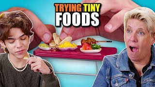 Try To Eat This Challenge - Tiny Foods (Pancakes, Tacos, Pasta, and more!)