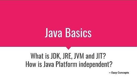 Java JDK, JRE, JVM & JIT difference/ Java platform independent