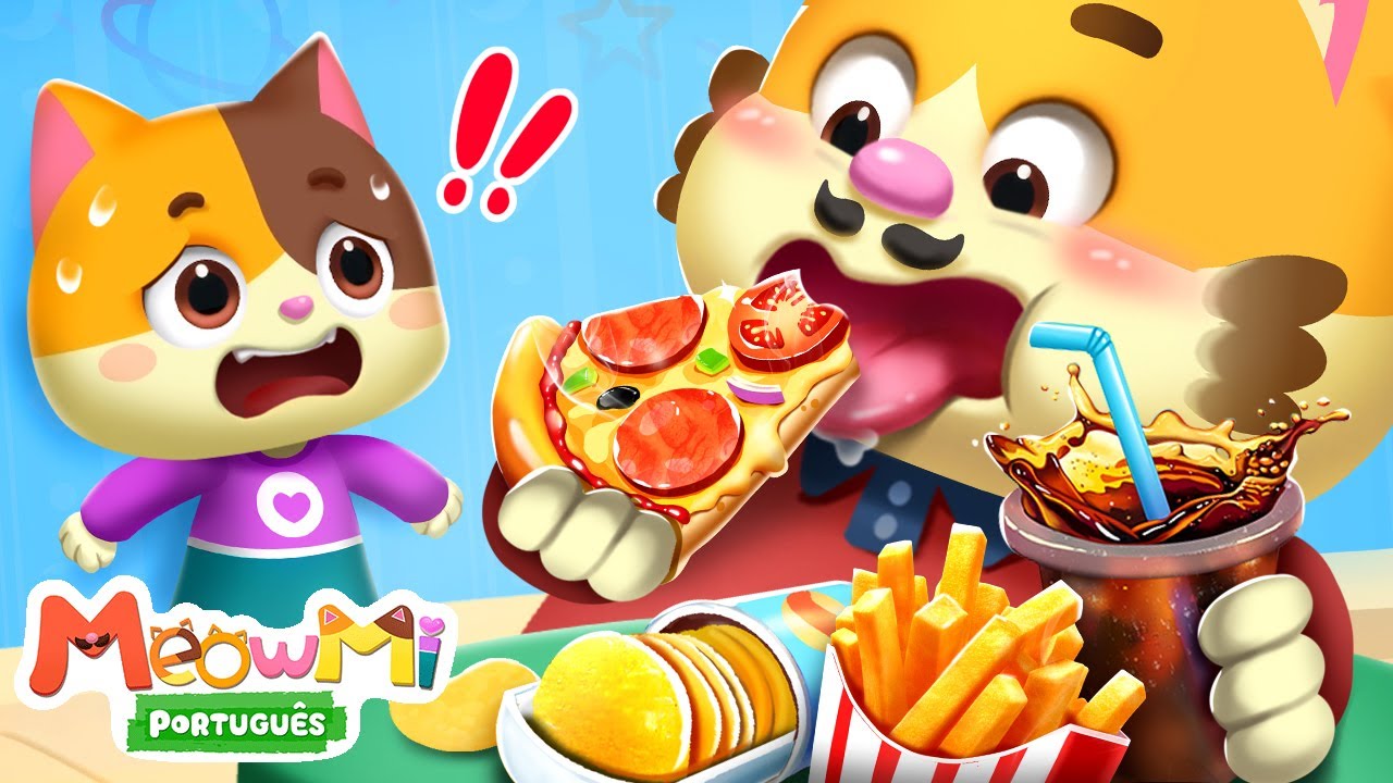 🐱 Show da Família Gato - A Barriga Enorme do Papai 🍖🍗 | 1 Hora de Compilações Engraçados