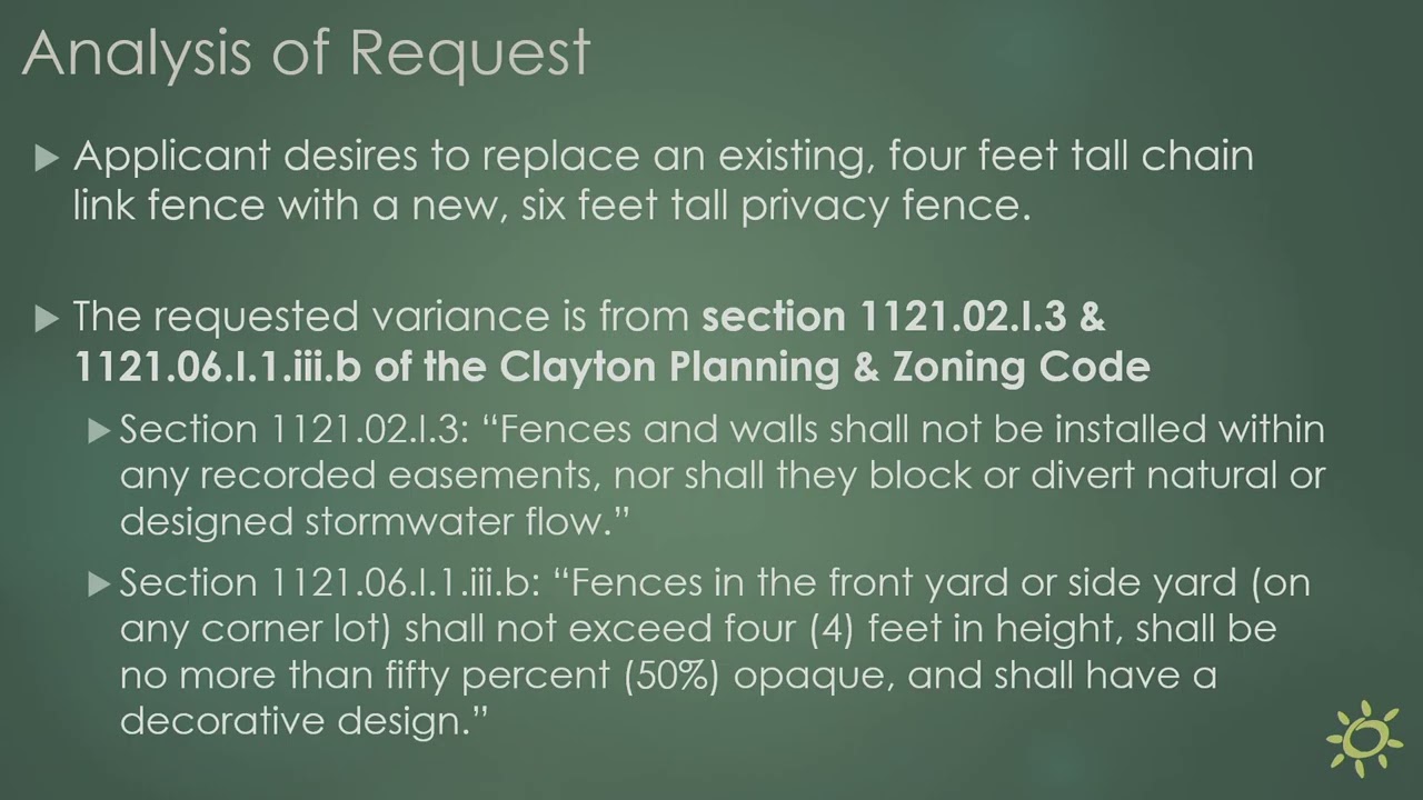 City of Clayton, Ohio   Board of Zoning Appeals    June 4, 2024