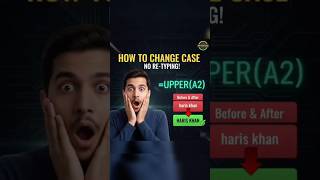 How to change case of text in Excel from upper to lower case and Lower to upper #altctrlharis #xlsx