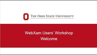 WebXam User's Workshop 2022-2023
