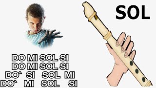 Download Lagu Stranger things, flauta dulce fácil, tutorial con animación, easy flute recorder MP3