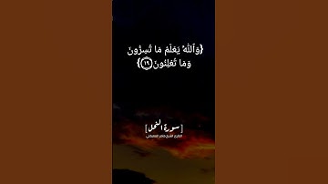 سورة النحل الآية ١٧ الى ٢٢ بصوت الشيخ ماهر المعيقلي