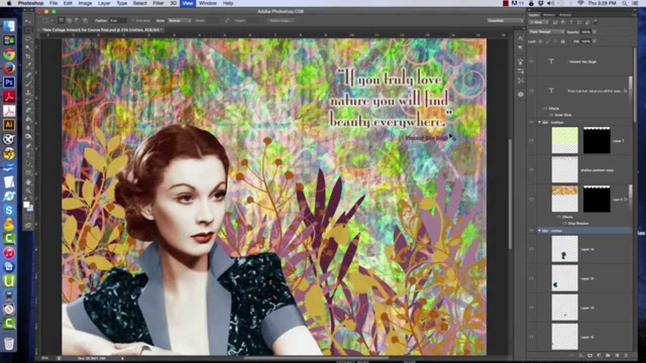 How To Photoshop Collage Art Layers Walkthru On Photoshop Collage Youtube