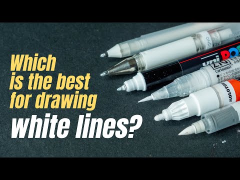 Comparing white gel pens, markers and brush pens