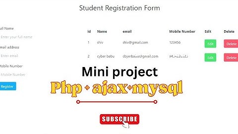 MINI PROJECT "Dynamic Student Registration Portal: Crafting Web Excellence"