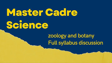 Master cadre science syllabus || master cadre science preparation || master cadre zoology