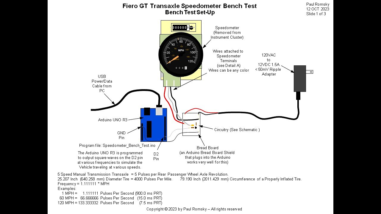 Fiero GT Speedometer and Odometers Bench Test Updated With Voiceover